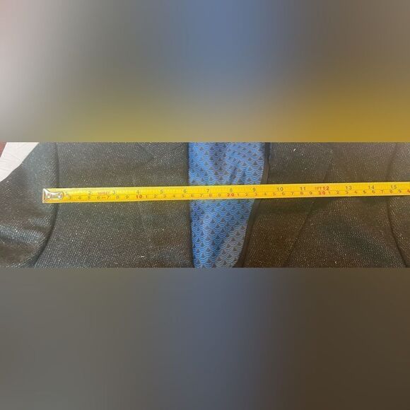 COPY - Duchamp Wool Blend Sportscoat Blazer Sz 38R Black White Flecks Med Weigh… - Picture 6 of 12